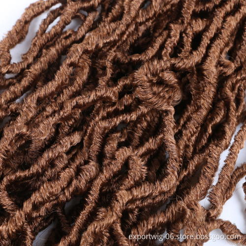 Wholesale Afro Synthetic New locs 18 14 24 36 inches Crochet New Faux Locs Synthetic Hair  Locs With Wrapping Hair Curly Tips